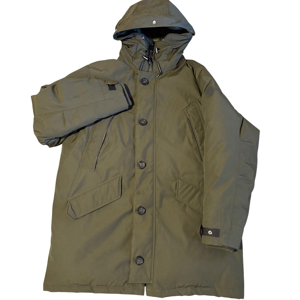 Polo Ralph Lauren Down Parka Jacket Mens XXL Olive Green Hooded Heavyweight Coat